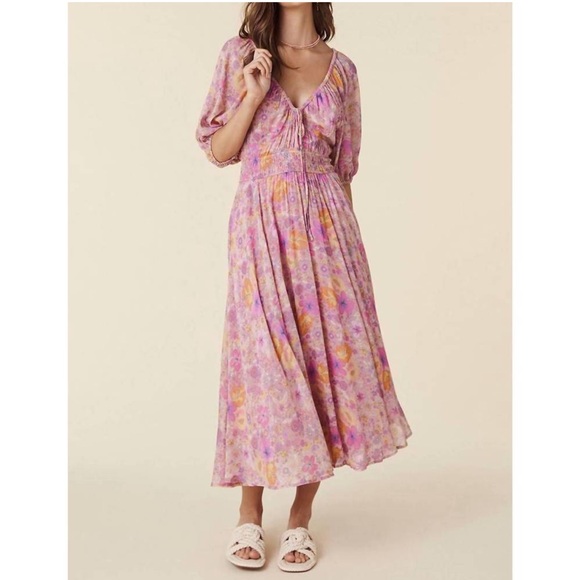 Spell & the Gypsy Hibiscus Lane MIDI Dress sz Small - Picture 1 of 6